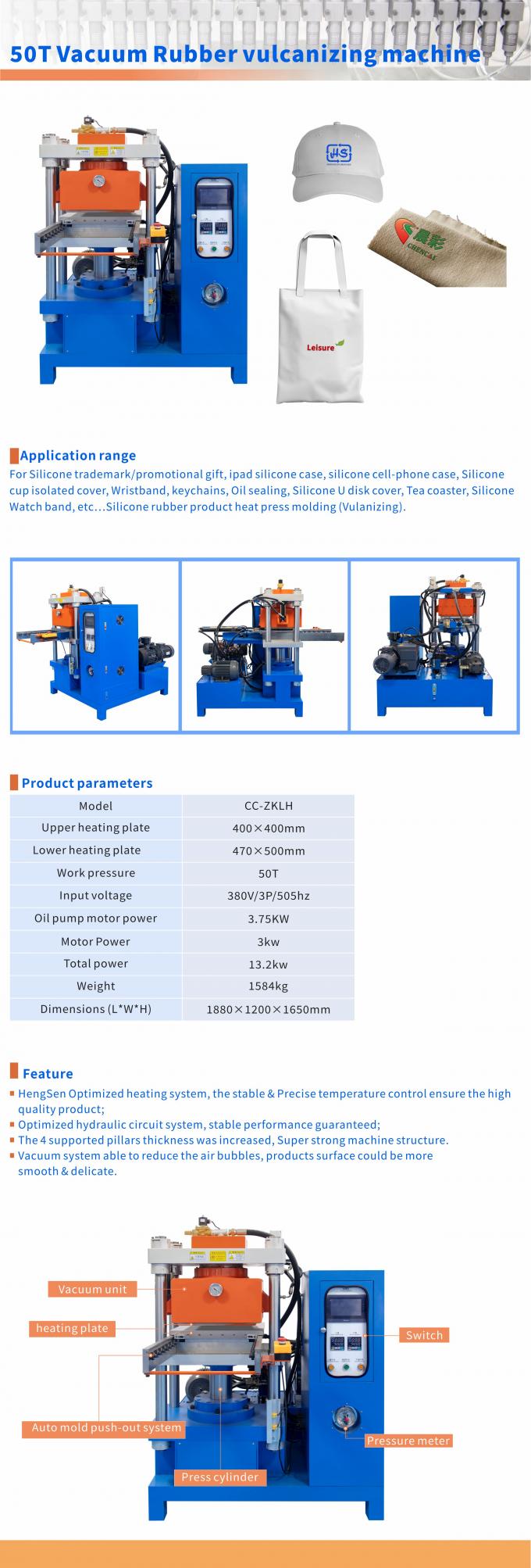 50T Silicone Label Machine - Operation View