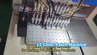 Automatic 12 Colors PVC Dispensing Machine Silicone Patch Making Machine