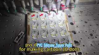 Automatic 2D 3D PVC Silicone Zipper Pull Dripping Machine